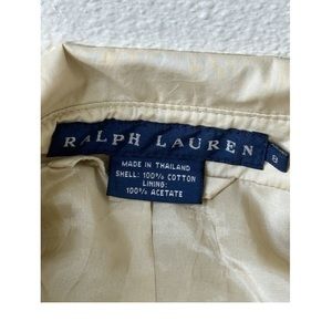 Ralph Lauren Blue Label Khaki Tan Trench Coat Long Belted Size 8 Women’s